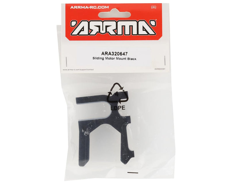 ARA320647 Arrma Aluminium Sliding Motor Mount, Black, AR320647