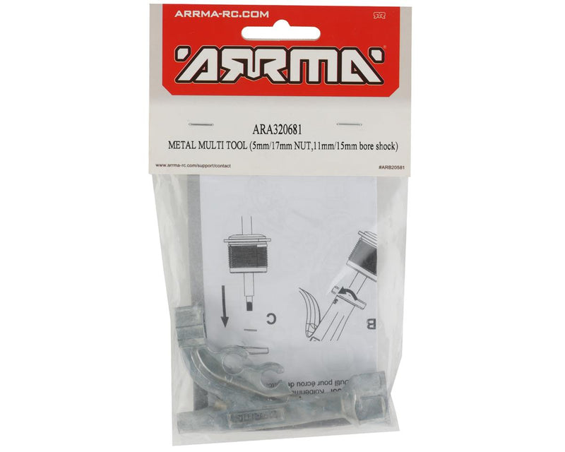 ARA320681 Arrma Metal Multi Tool suit 5/17mm Nut and 11/15mm Bore Shock, AR320681