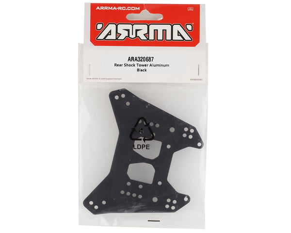 ARA320687 Arrma Rear Shock Tower Aluminum Black, Fireteam, AR320687