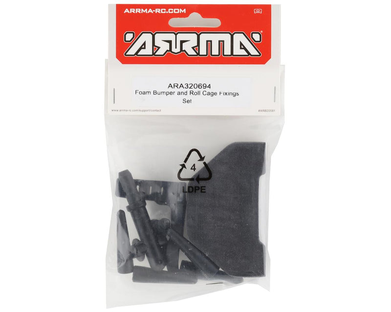 ARA320694 Arrma Foam Bumper and Roll Cage Fixings Set, Fireteam, AR320694