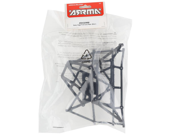 ARA320699 Arrma Body Cage Front and Rear Black, Fireteam, AR320699