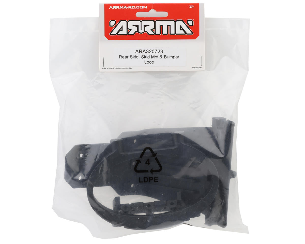 ARA320723 Arrma Rear Skid, Skid Mount and Bumper Loop, Big Rock 6S ARRMA