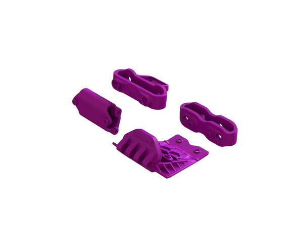 ARA320769 Arrma Lower Skid And Bumper Mount Set, Purple, Gorgon