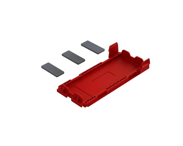 ARA320779 Arrma Battery Door Set, Red, Gorgon