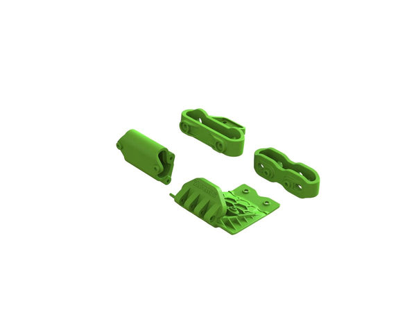 ARA320791 Arrma Lower Skid And Bumper Mount Set, Green, Gorgon