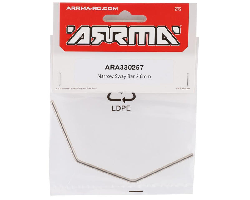 ARA330257 Arrma Narrow Sway Bar, 2.6mm, AR330257