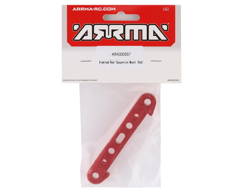 ARA330557 Arrma Aluminium Rear Suspension Mount, Red, 8S BLX, AR330557