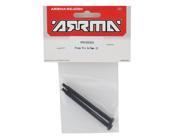 ARA330564 Arrma Hinge Pin, 5x74mm, 2pcs, 8S BLX, AR330564