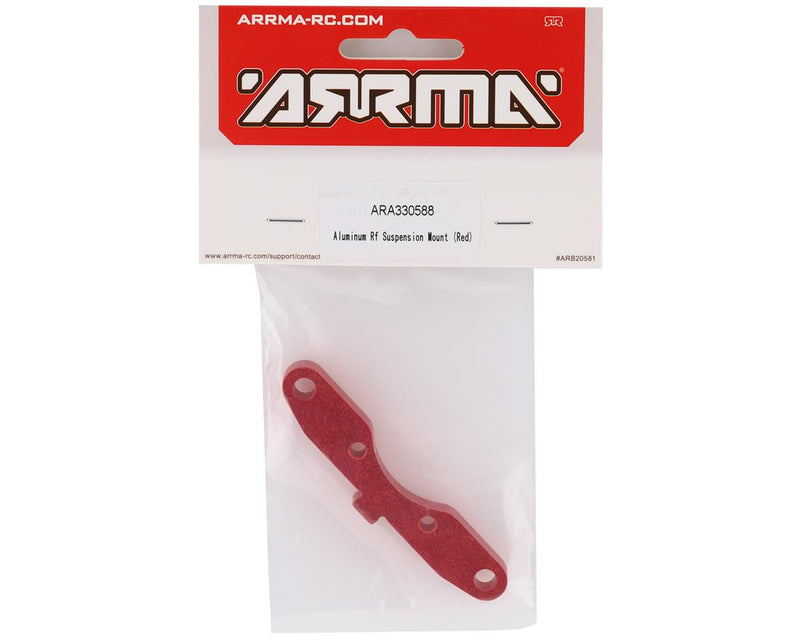 ARA330588 Arrma Aluminium RF Suspension Mount, Red, 8S BLX, AR330588