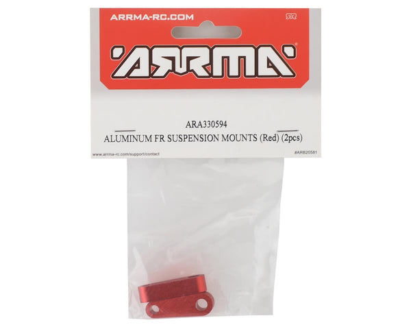 ARA330594 Arrma Aluminium Fr Suspension Mounts, Red, 2pcs, 8S BLX, AR330594