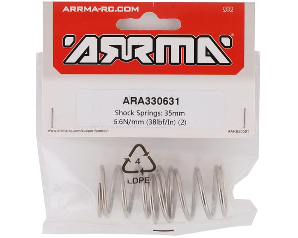 ARA330631 Arrma Shock Springs, 35mm 6.6N/mm, 2pcs, AR330631