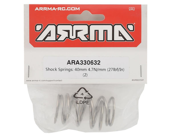 ARA330632 Arrma Shock Springs, 40mm 4.7N/mm, 2pcs, AR330632