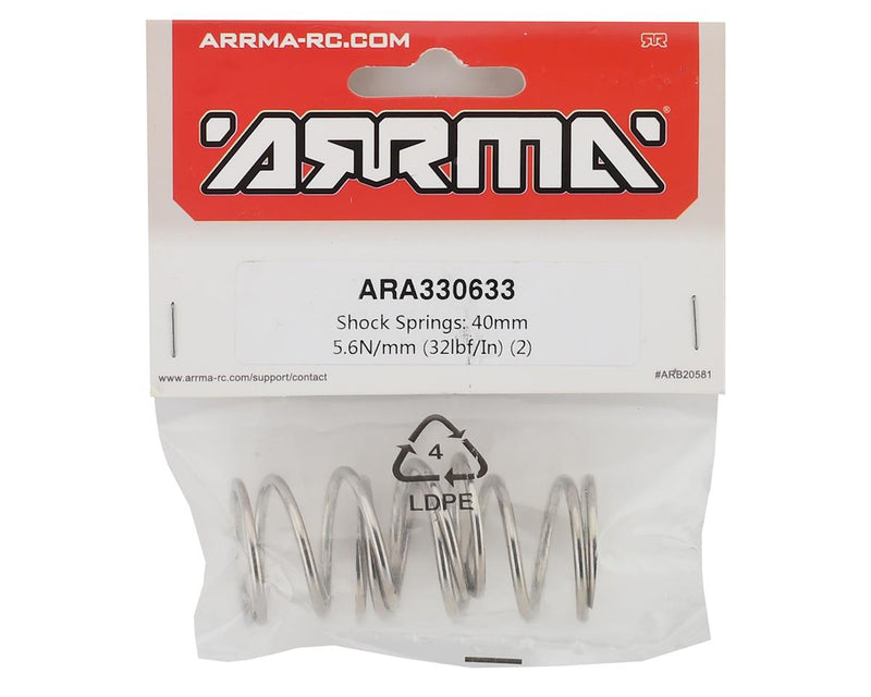 ARA330633 Arrma Shock Springs, 40mm 5.6N/mm, 2pcs, AR330633