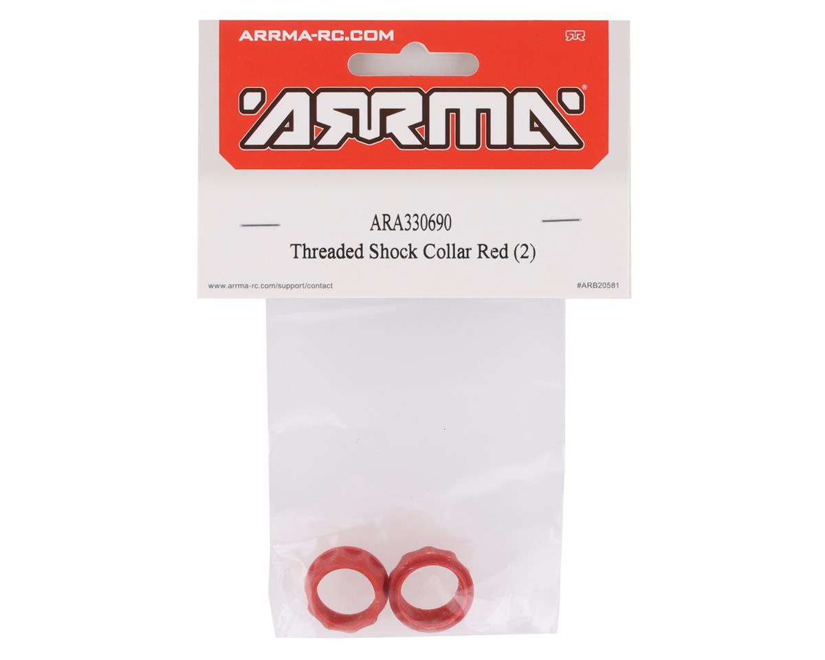 ARA330690 Arrma Red Threaded Shock Collar, 2pcs, AR330690 ARRMA