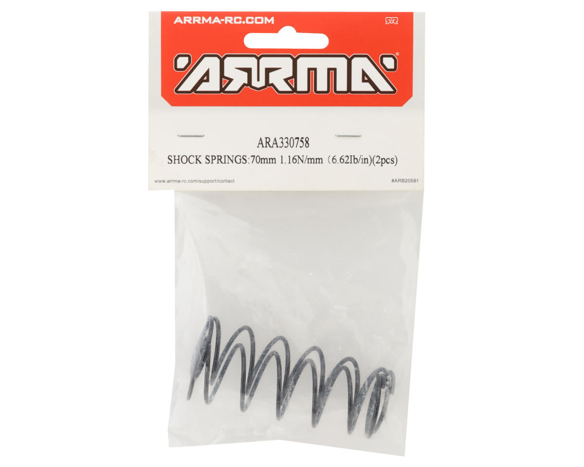 ARA330758 Arrma 70mm 1.16N/mm Shock Springs, 2pcs ARRMA