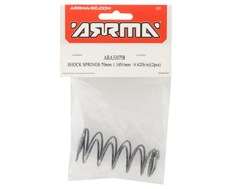 ARA330758 Arrma 70mm 1.16N/mm Shock Springs, 2pcs