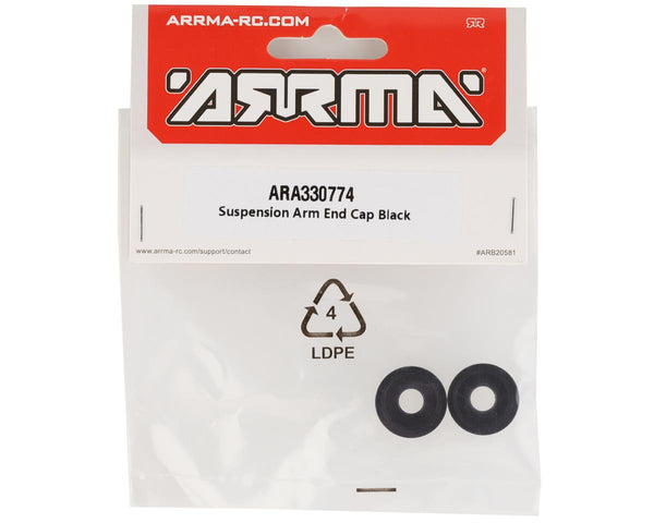 ARA330774 Arrma Suspension Arm End Cap Black, Fireteam, AR330774