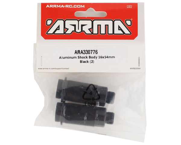 ARA330776 Arrma Aluminum Shock Body 16x54mm Black, 2pcs, Fireteam, AR330776