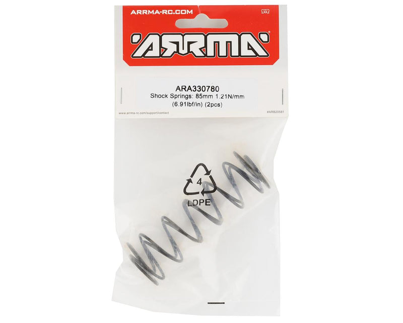 ARA330780 Arrma Shock Springs, 85mm 1.21N/mm, 2pcs, AR330780