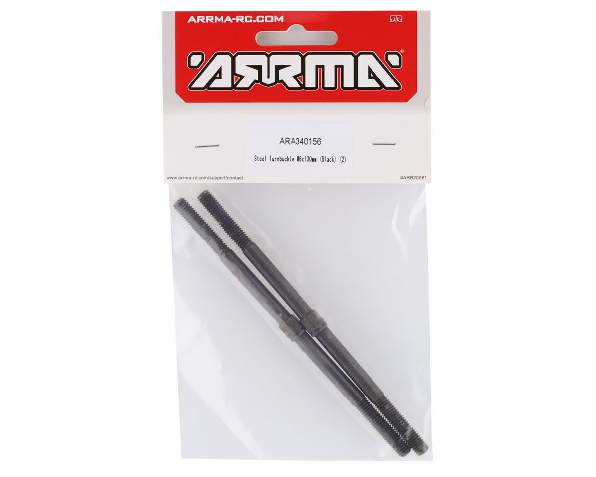ARA340156 Arrma Steel Turnbuckle M6x130mm, Black, 2pcs, 8S BLX, AR340156 ARRMA