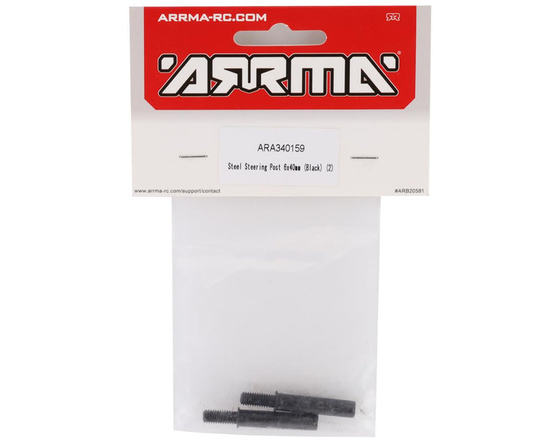 ARA340159 Arrma Steel Steering Post 6x40mm, Black, 2pcs, 8S BLX, AR340159