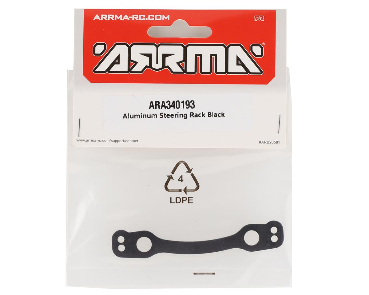 ARA340193 Arrma Aluminum Steering Rack Black, Fireteam, AR340193 ARRMA
