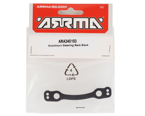 ARA340193 Arrma Aluminum Steering Rack Black, Fireteam, AR340193