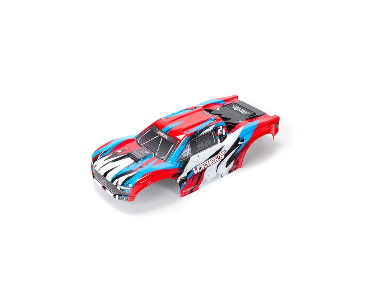 ARA402319 Arrma Painted Body with Decals, Vorteks, Red, AR402319 ARRMA