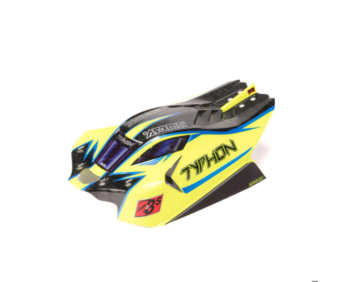 Arrma Yellow/Blue Painted Body, Typhon V4 ARA406172