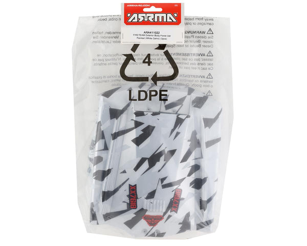 ARA411022 Arrma Exterior Body Panels Painted White Camo, Fireteam, AR411022