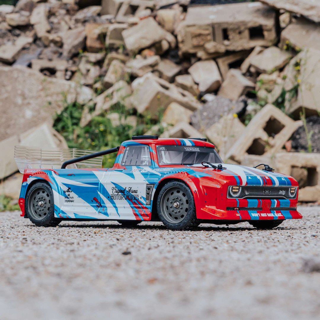 Arrma Infraction 4x4 Mega 1/8 Resto-Mod Truck RTR, Red/Blue, Final Clearance