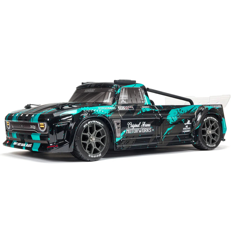 Arrma Infraction All-Road Truck 4x4 3S BLX 1/8 RTR, Black/Teal, ARA4315V3T2