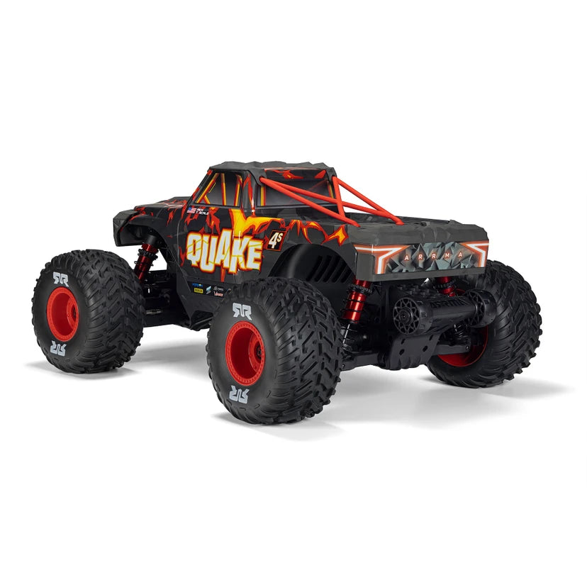 Arrma Quake 4S BLX 1/8 4X4 Monster Truck, RTR, Black/Red ARA4437T1 Due Mid Dec (Copy)