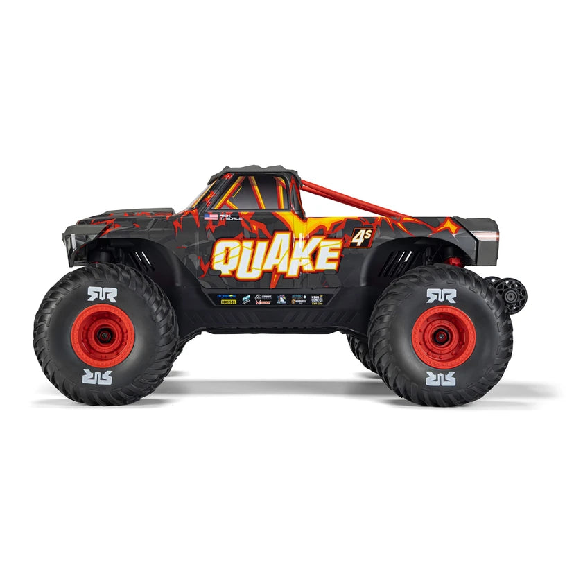 Arrma Quake 4S BLX 1/8 4X4 Monster Truck, RTR, Black/Red ARA4437T1 Due Mid Dec (Copy)
