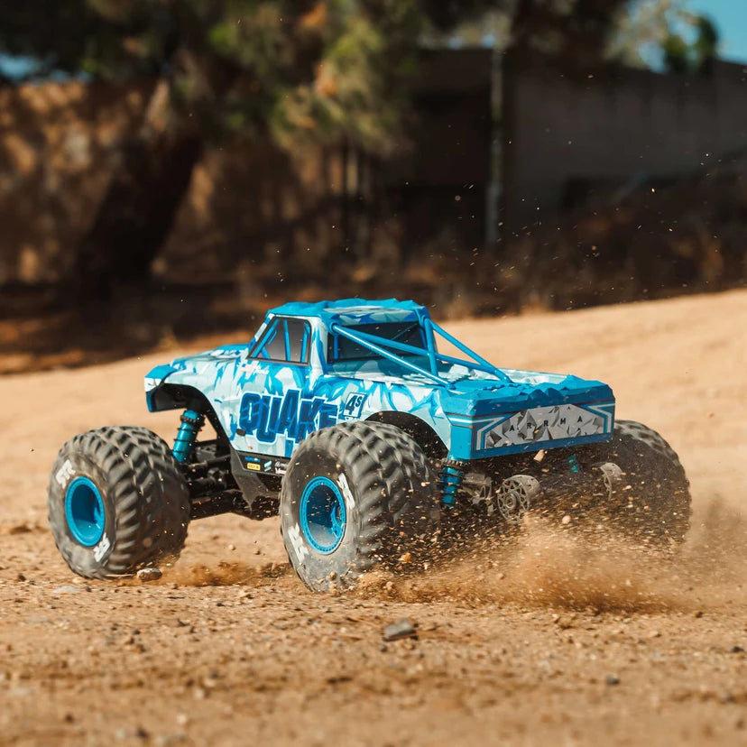 Arrma Quake 4S BLX 1/8 4X4 Monster Truck, RTR, White/Blue ARA4437T2 Due Mid Dec