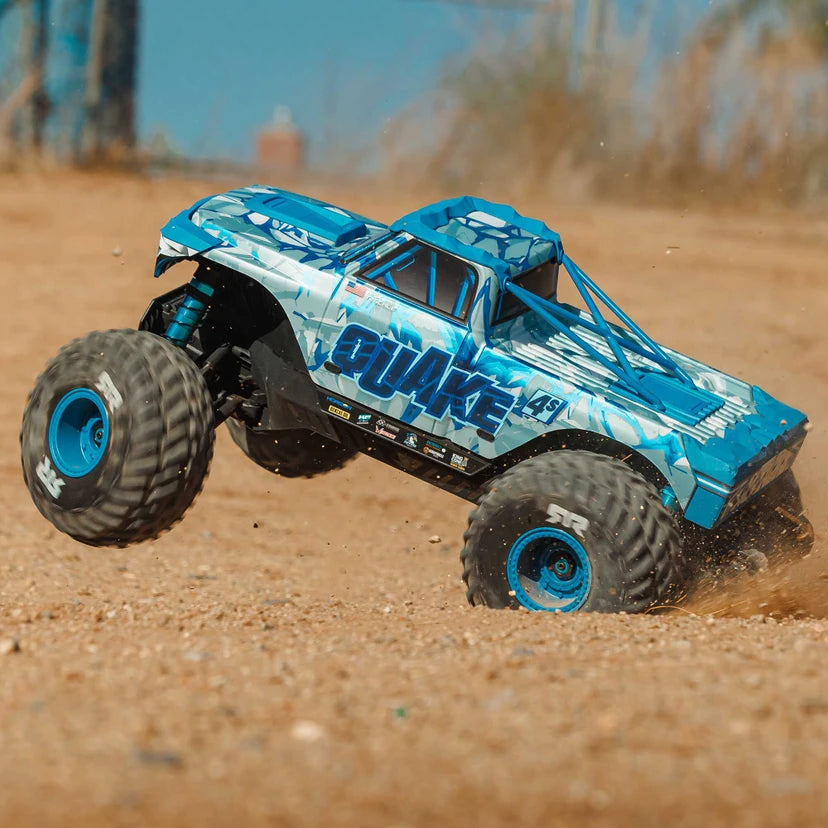 Arrma Quake 4S BLX 1/8 4X4 Monster Truck, RTR, White/Blue ARA4437T2 Due Mid Dec