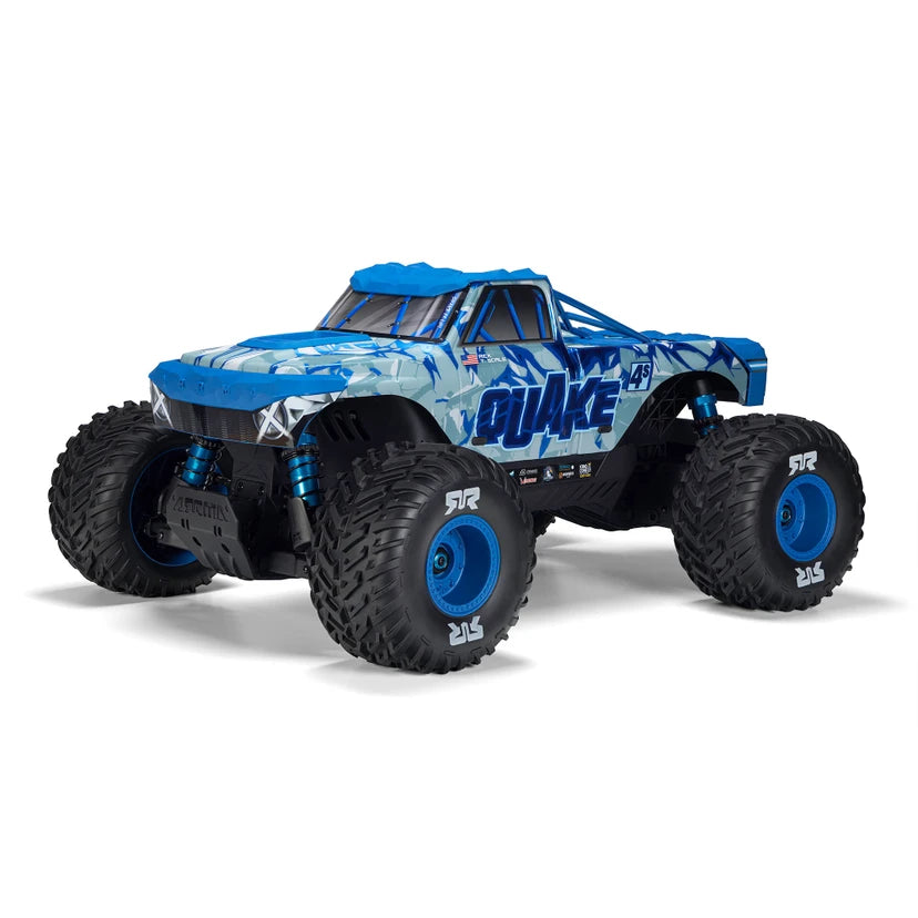 Arrma Quake 4S BLX 1/8 4X4 Monster Truck, RTR, White/Blue ARA4437T2 Due Mid Dec