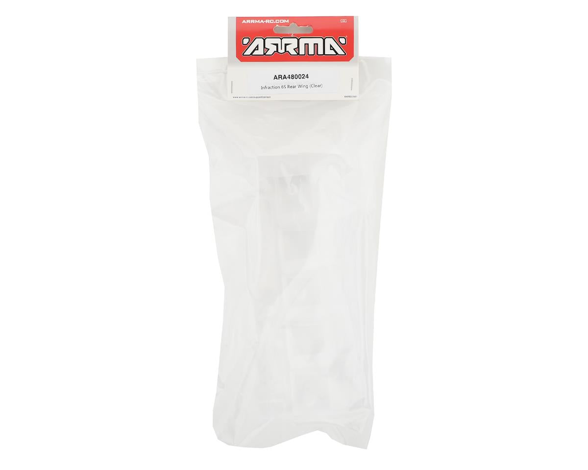 ARA480024 Arrma Infraction 6S Rear Wing, Clear, AR480024 ARRMA