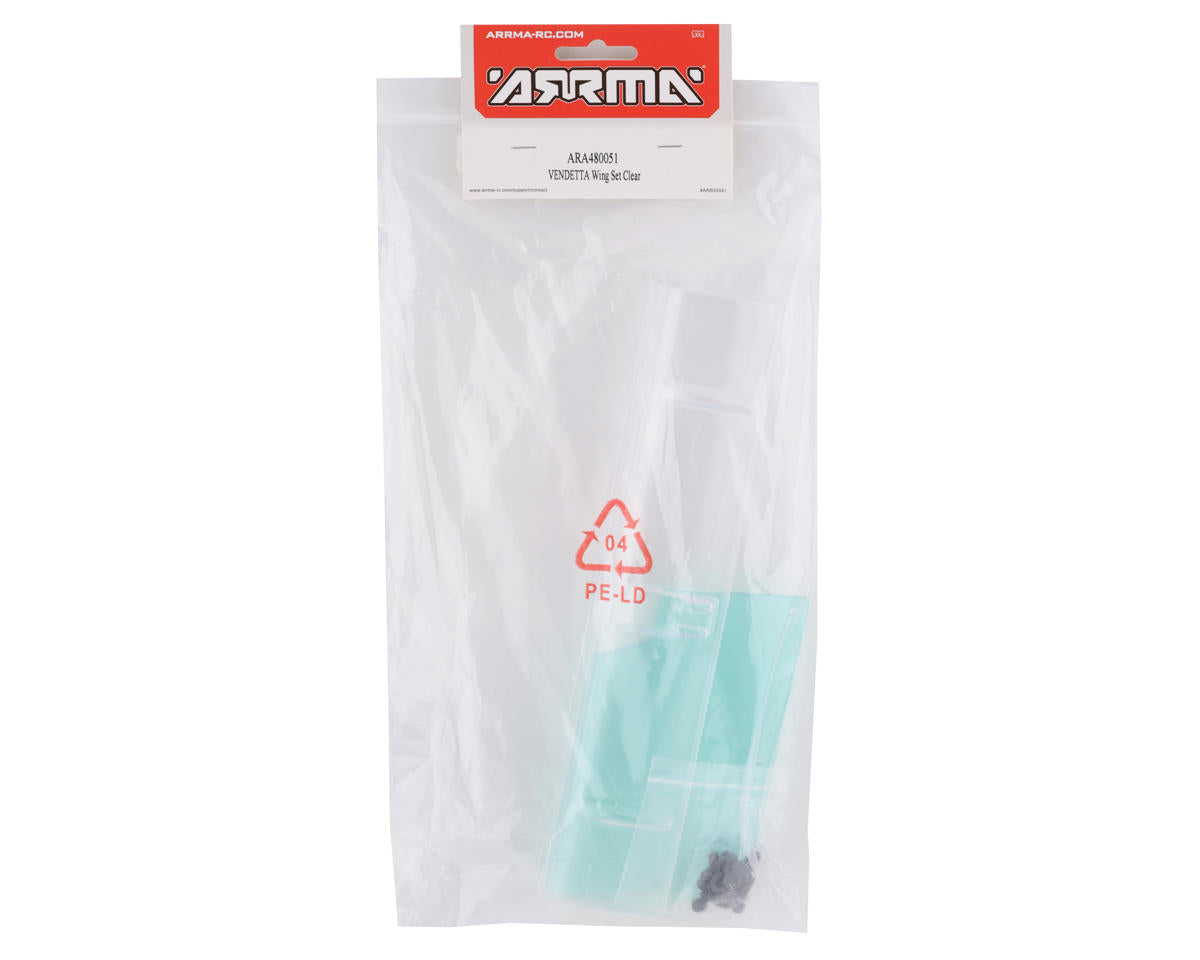 ARA480051 Arrma Vendetta Wing Set Clear, AR480051 ARRMA