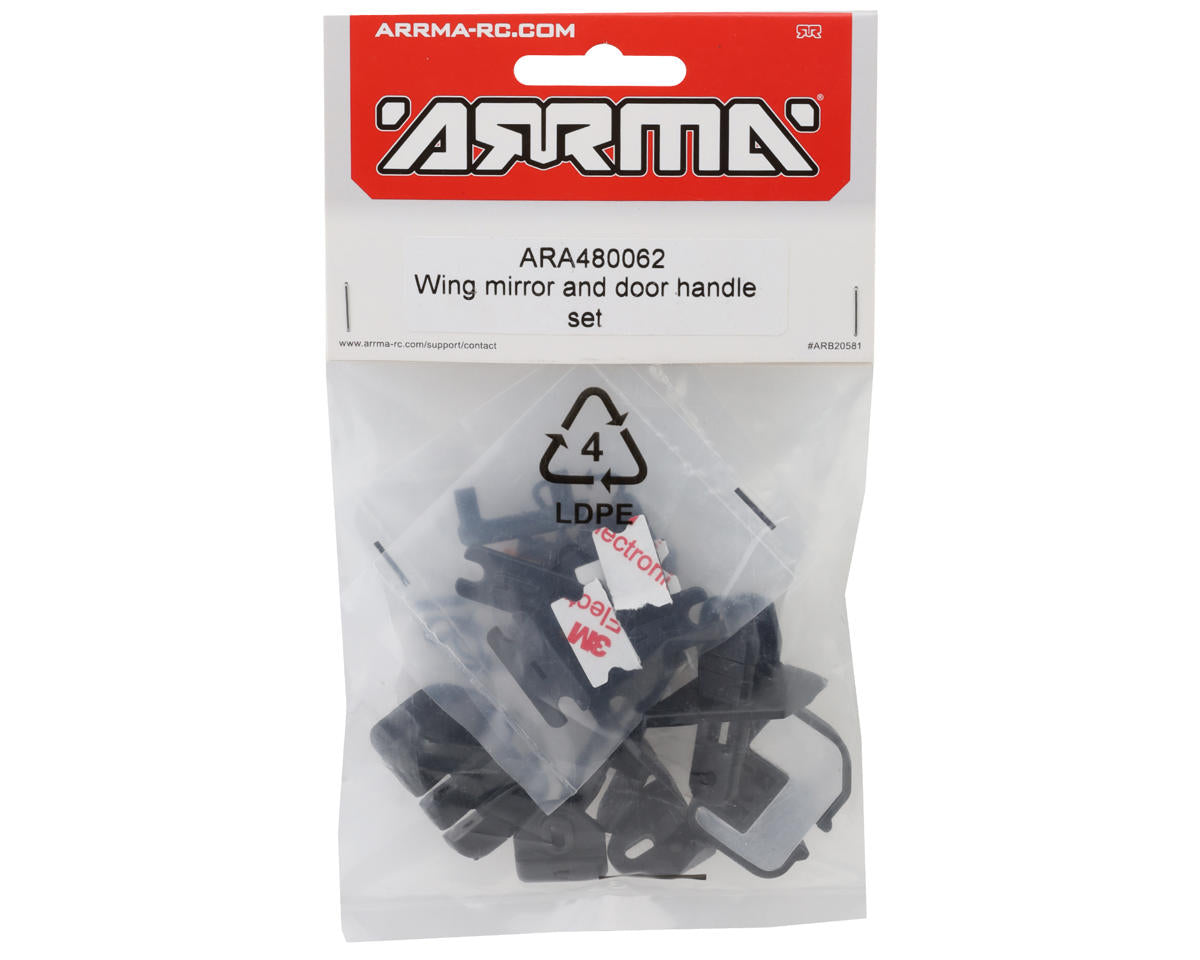 ARA480062 Arrma Wing Mirror and Door Handle Set, Big Rock 6S ARRMA