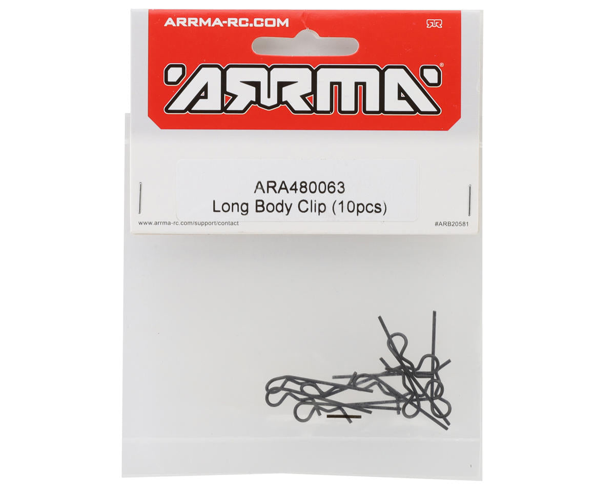 ARA480063 Arrma Long Body Clip, 10pcs, Big Rock 6S ARRMA