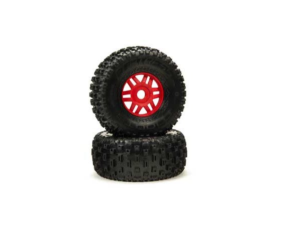 ARA550065 Arrma dBoots Fortress Tyre, Red, 2 Pieces, Mojave, AR550065