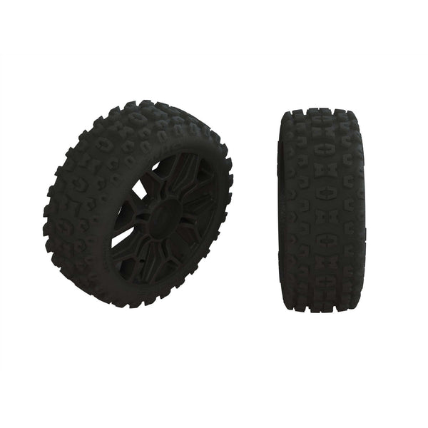ARA550088 Arrma dBoots '2HO' Tyre Set Glued Gun Metal, 2pcs, AR550088