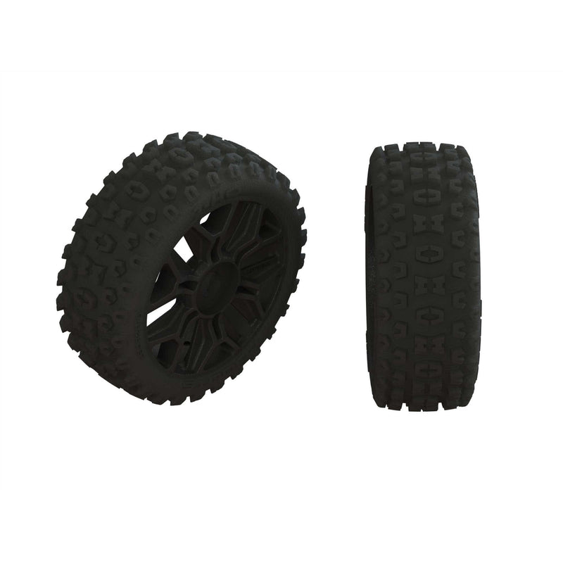 ARA550088 Arrma dBoots '2HO' Tyre Set Glued Gun Metal, 2pcs, AR550088