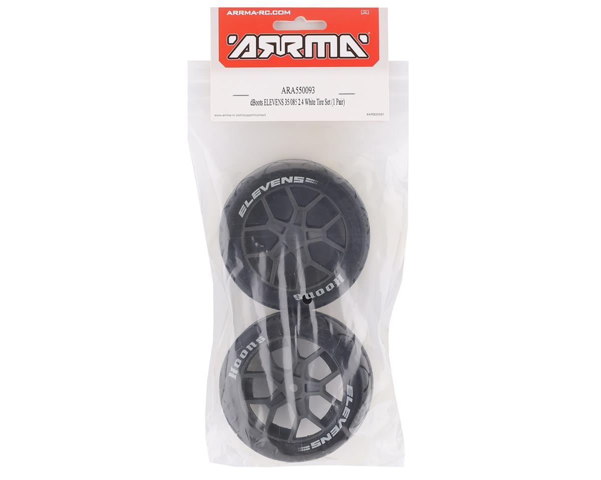 ARA550093 Arrma dBoots Elevens 35/085 2.4 White Tire Set, 2pcs, AR550093 ARRMA