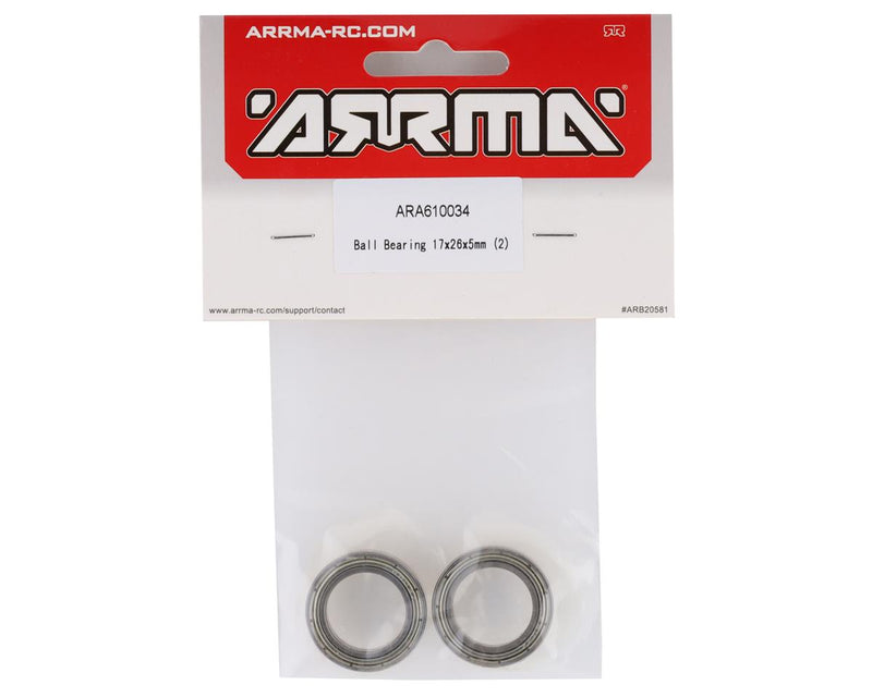 ARA610034 Arrma Ball Bearing 17x26x5mm, 2pcs, 8S BLX, AR610034