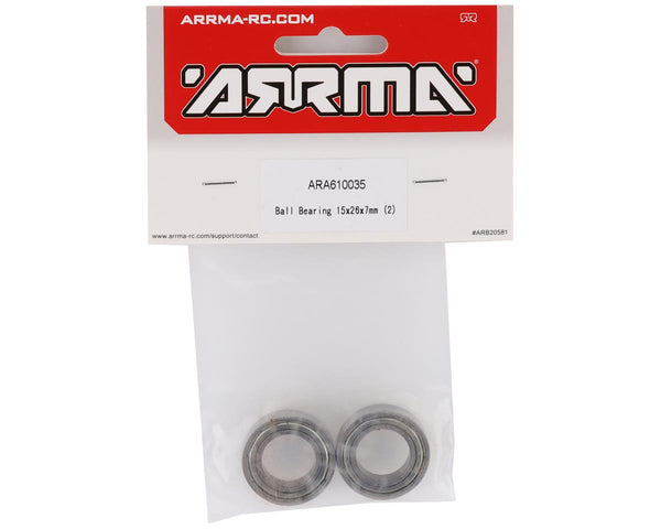 ARA610035 Arrma Ball Bearing 15x26x7mm, 2pcs, 8S BLX, AR610035