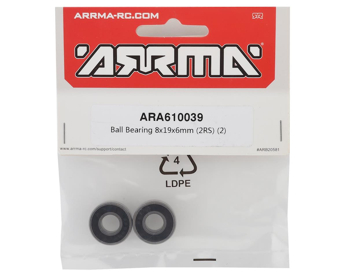 ARA610039 Arrma Ball Bearing 8x19x6mm 2RS, 2pcs, AR610039 ARRMA