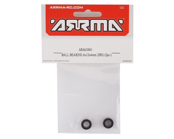 ARA610041 Arrma 6x12x4mm 2RS Ball Bearing, 2pcs, AR610041