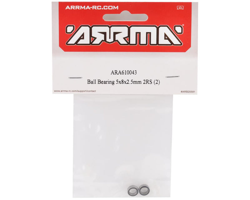 ARA610043 Arrma Ball Bearing 5x8x2.5mm 2RS, 2pcs, AR610043